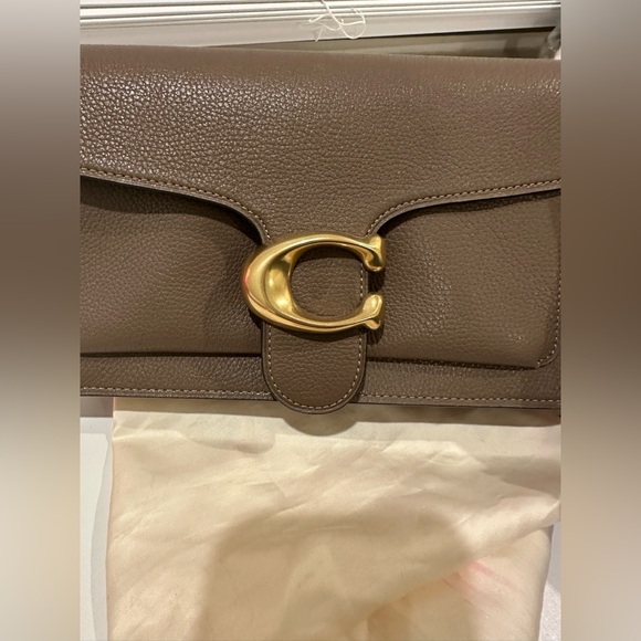 COACH Tabby Shoulder Bag 26 Polished Pebble Leather Brass/Dark Stone NWOT - Picture 14 of 14